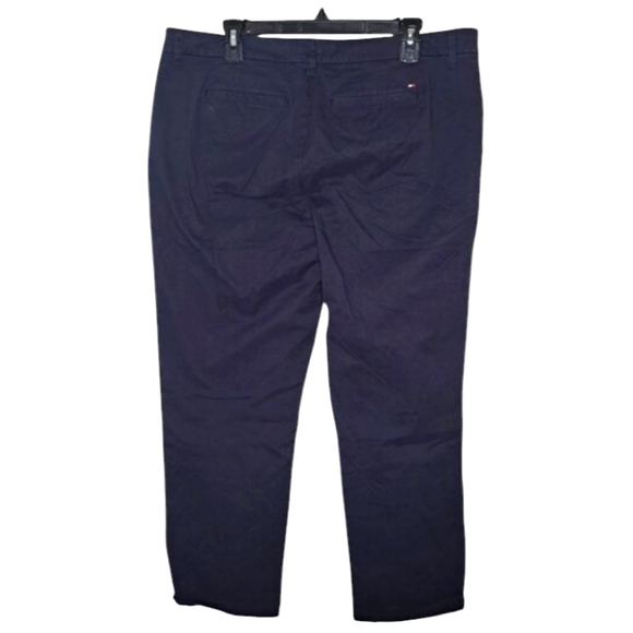 Tommy Hilfiger Navy Blue Cropped Trouser Pants Plus Size 16 - Picture 3 of 7